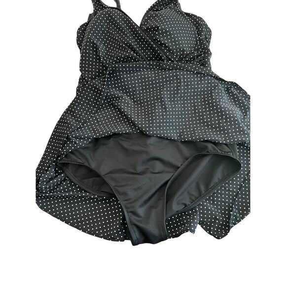 Miraclesuit Pin Point Marais Tummy Control V-Neck One Piece Swimsuit 16D - Picture 7 of 7